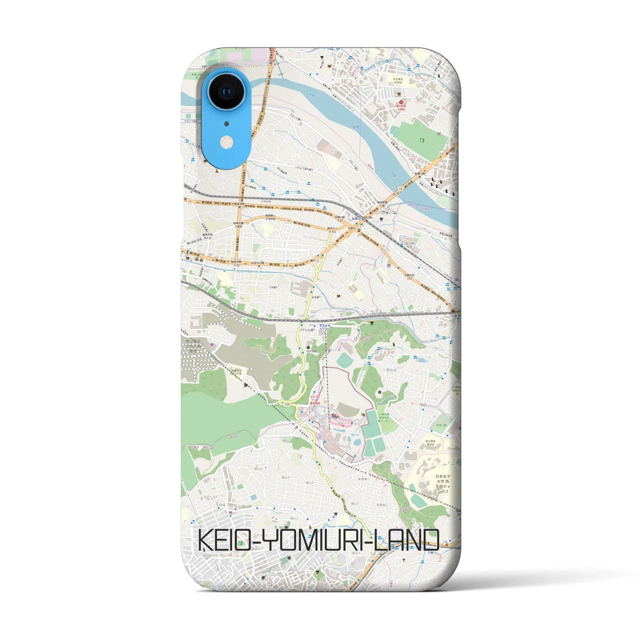 【京王よみうりランド(東京都)】地図柄iPhoneケース(バックカバータイプ)