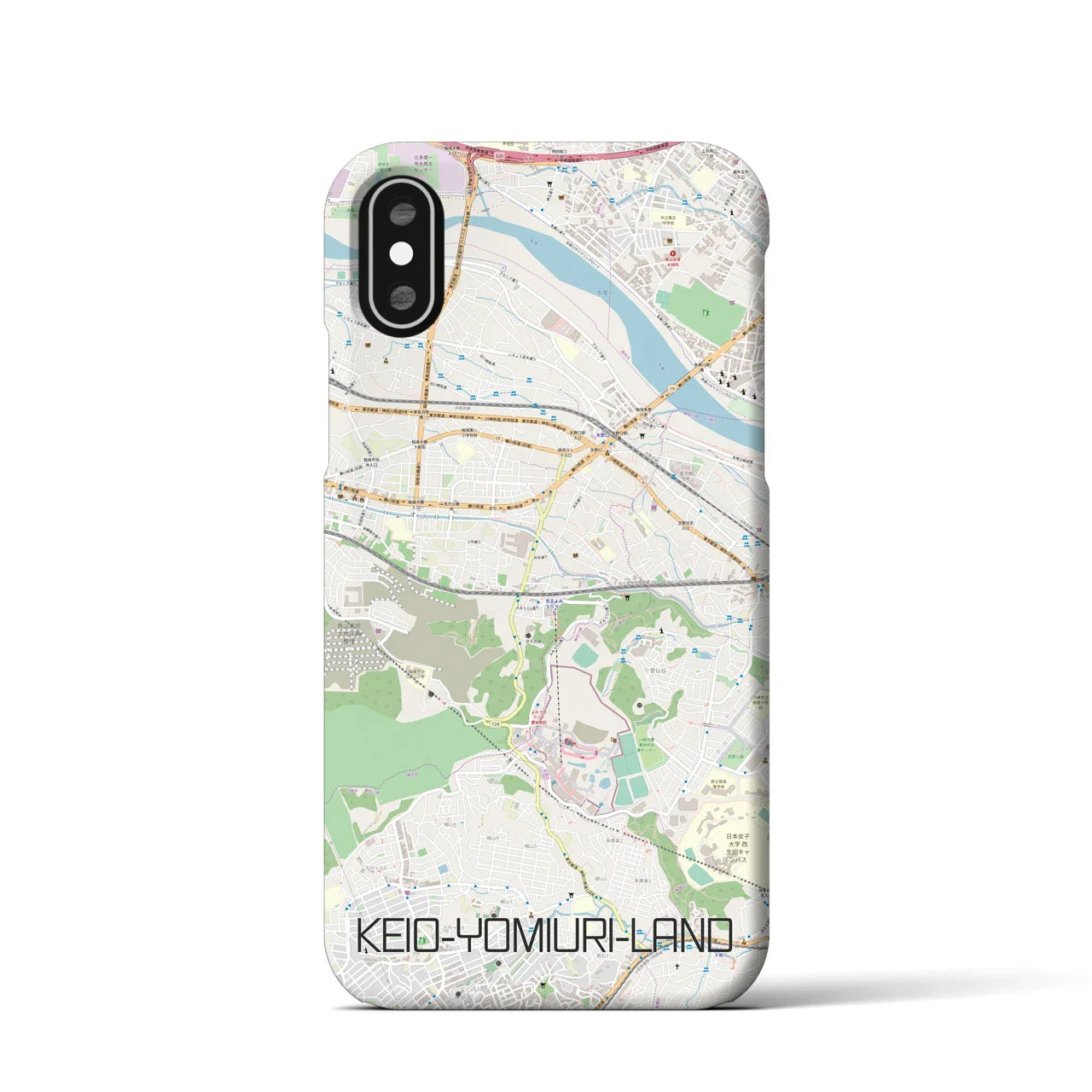 【京王よみうりランド(東京都)】地図柄iPhoneケース(バックカバータイプ)