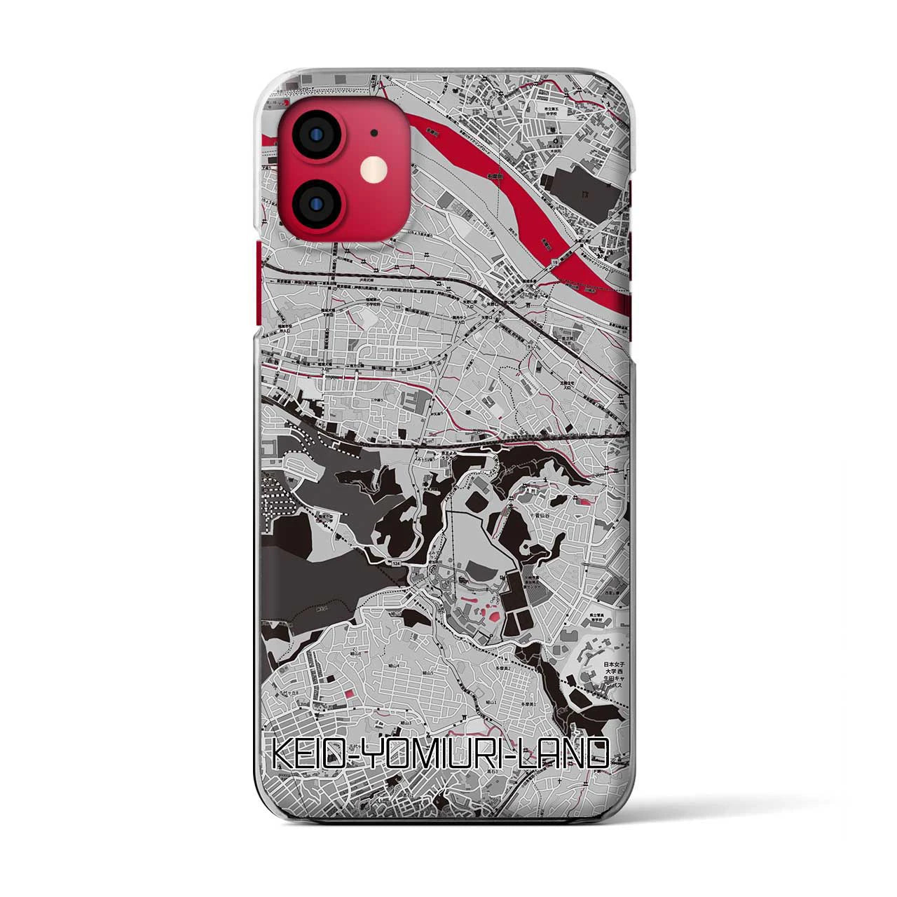 【京王よみうりランド(東京都)】地図柄iPhoneケース(クリアタイプ)