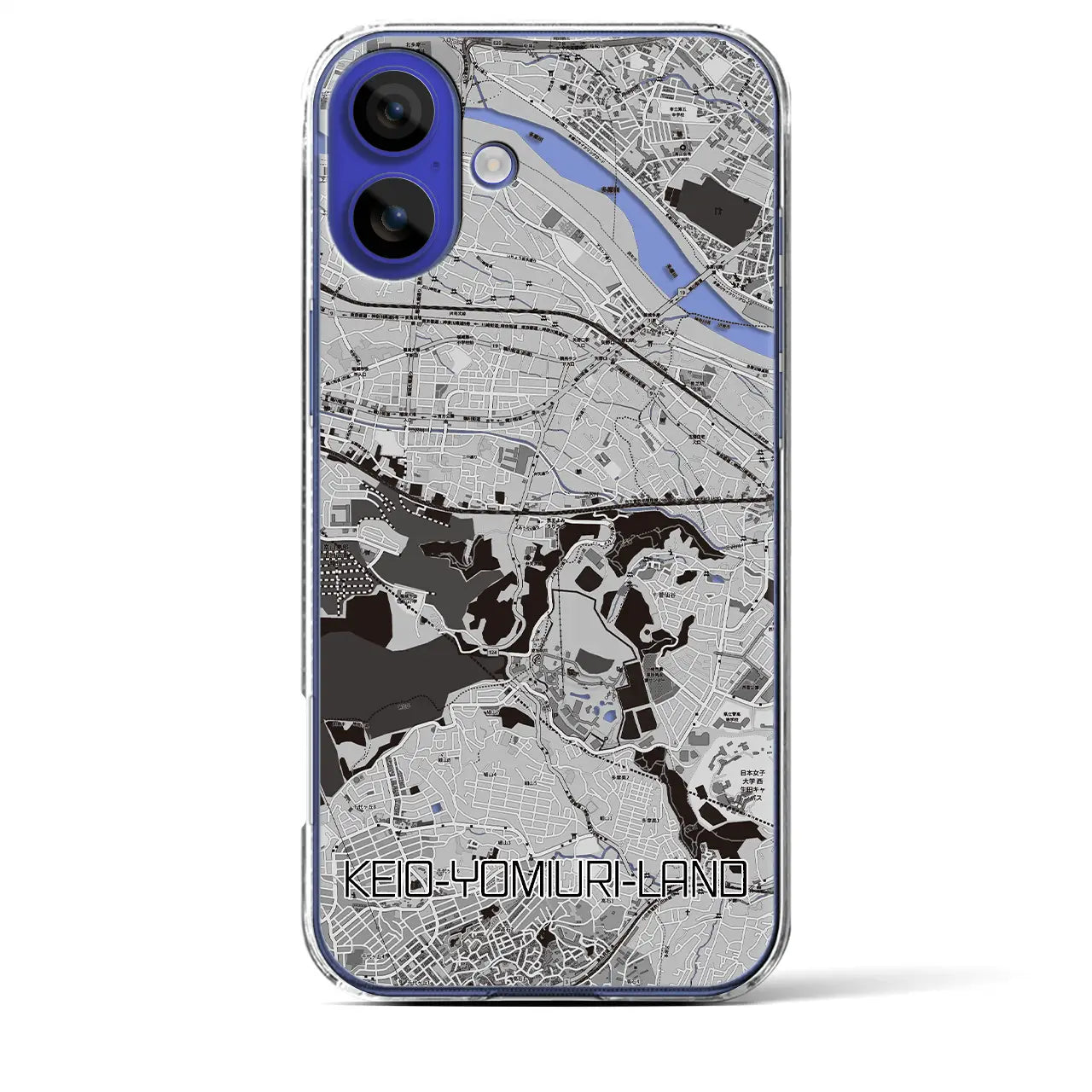 【京王よみうりランド(東京都)】地図柄iPhoneケース(クリアタイプ)