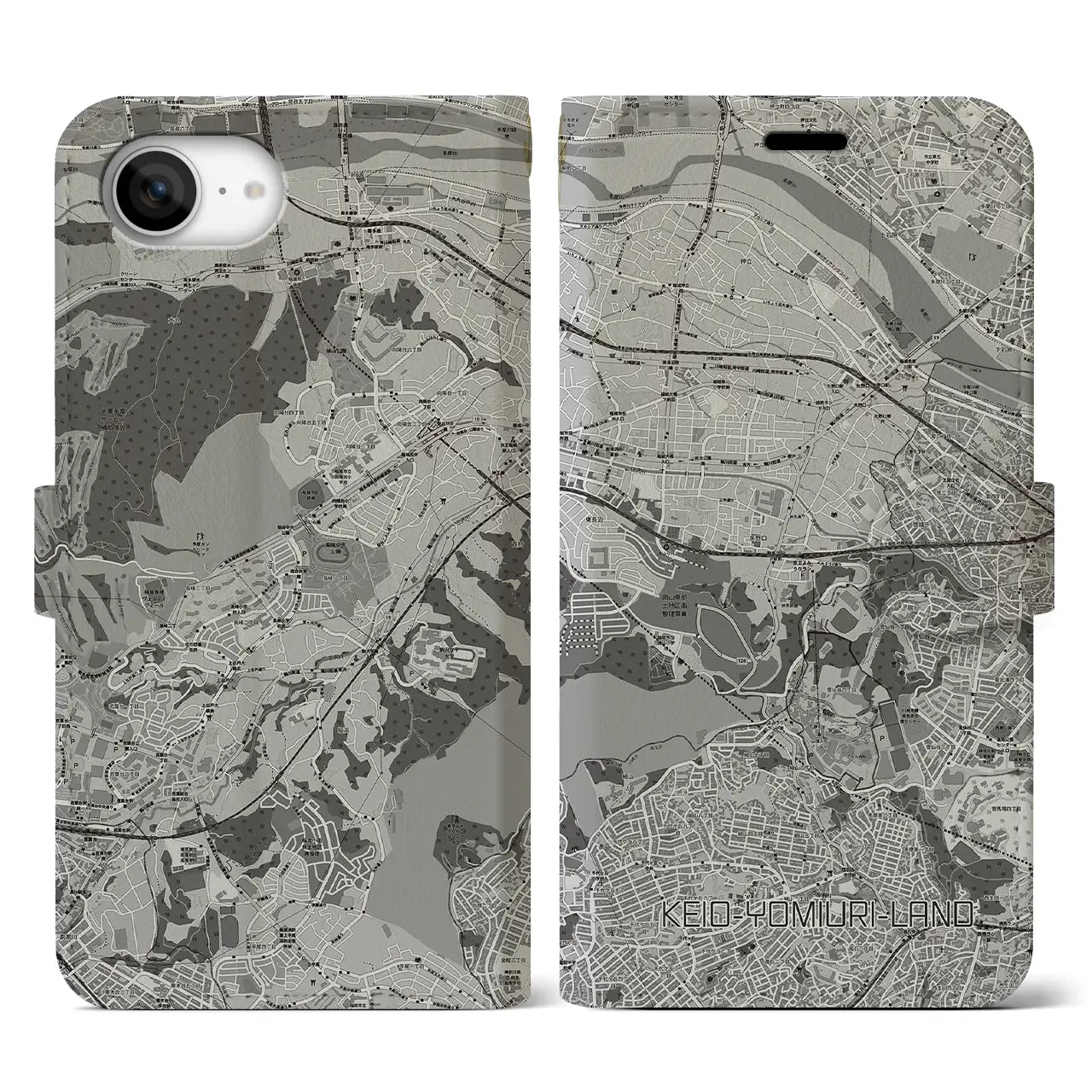 【京王よみうりランド(東京都)】地図柄iPhoneケース(手帳タイプ)