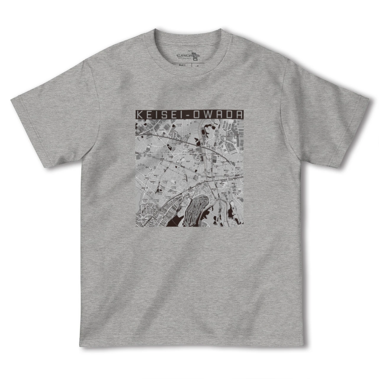 【京成大和田(千葉県)】地図柄ヘビーウェイトTシャツ