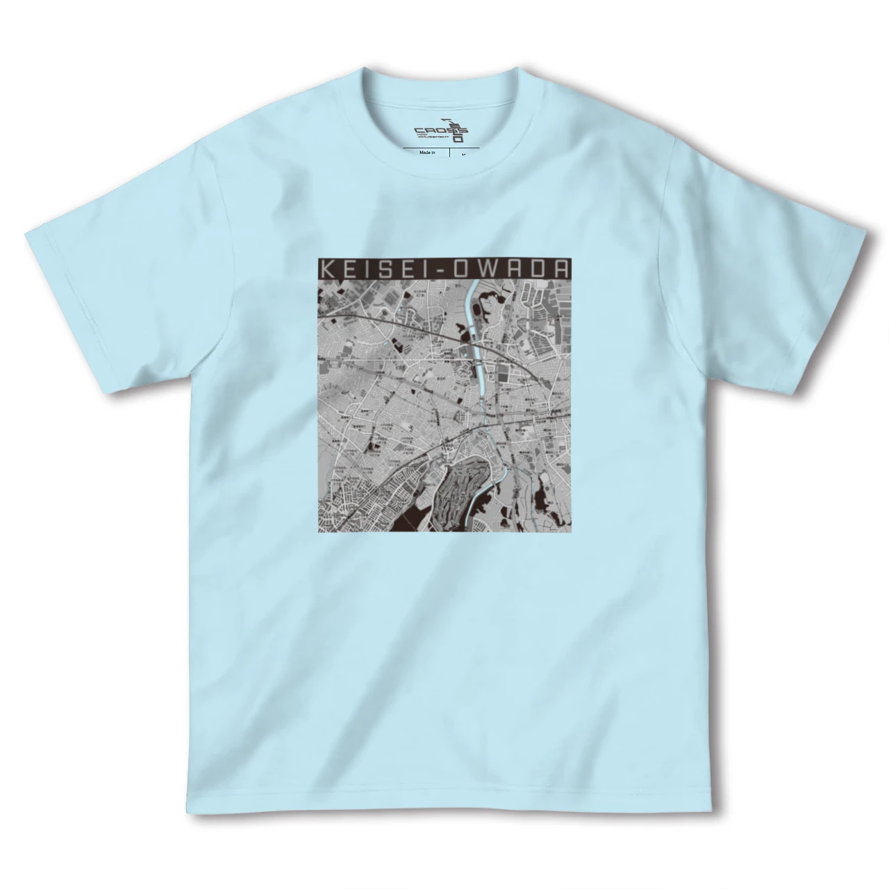 【京成大和田(千葉県)】地図柄ヘビーウェイトTシャツ