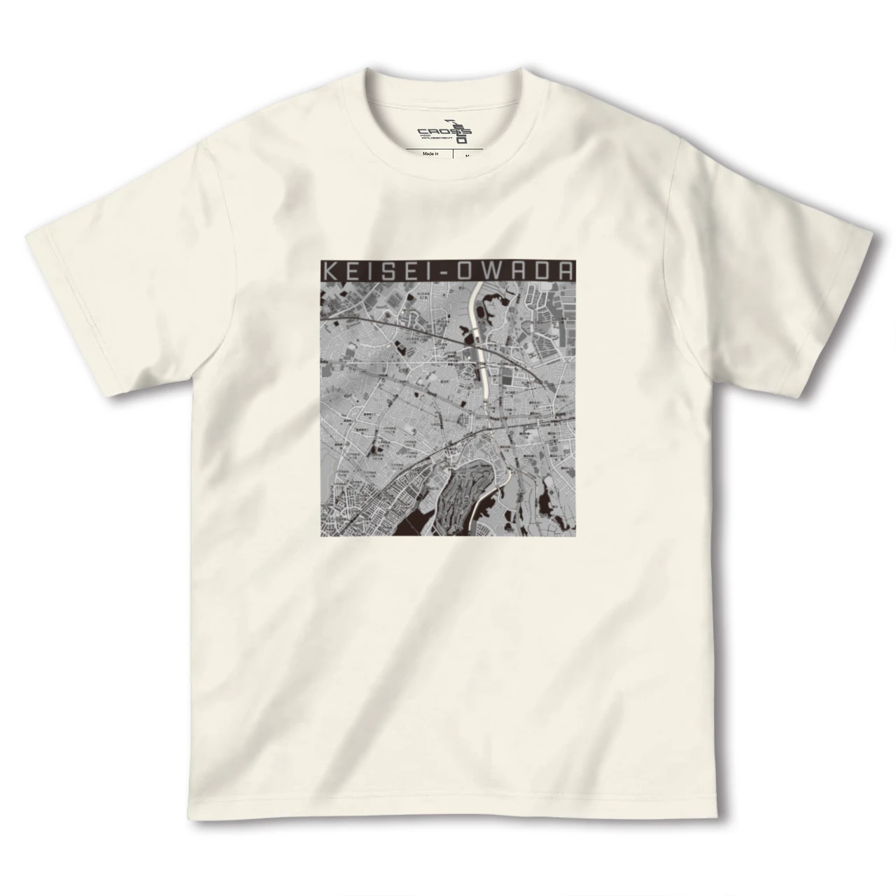 【京成大和田(千葉県)】地図柄ヘビーウェイトTシャツ