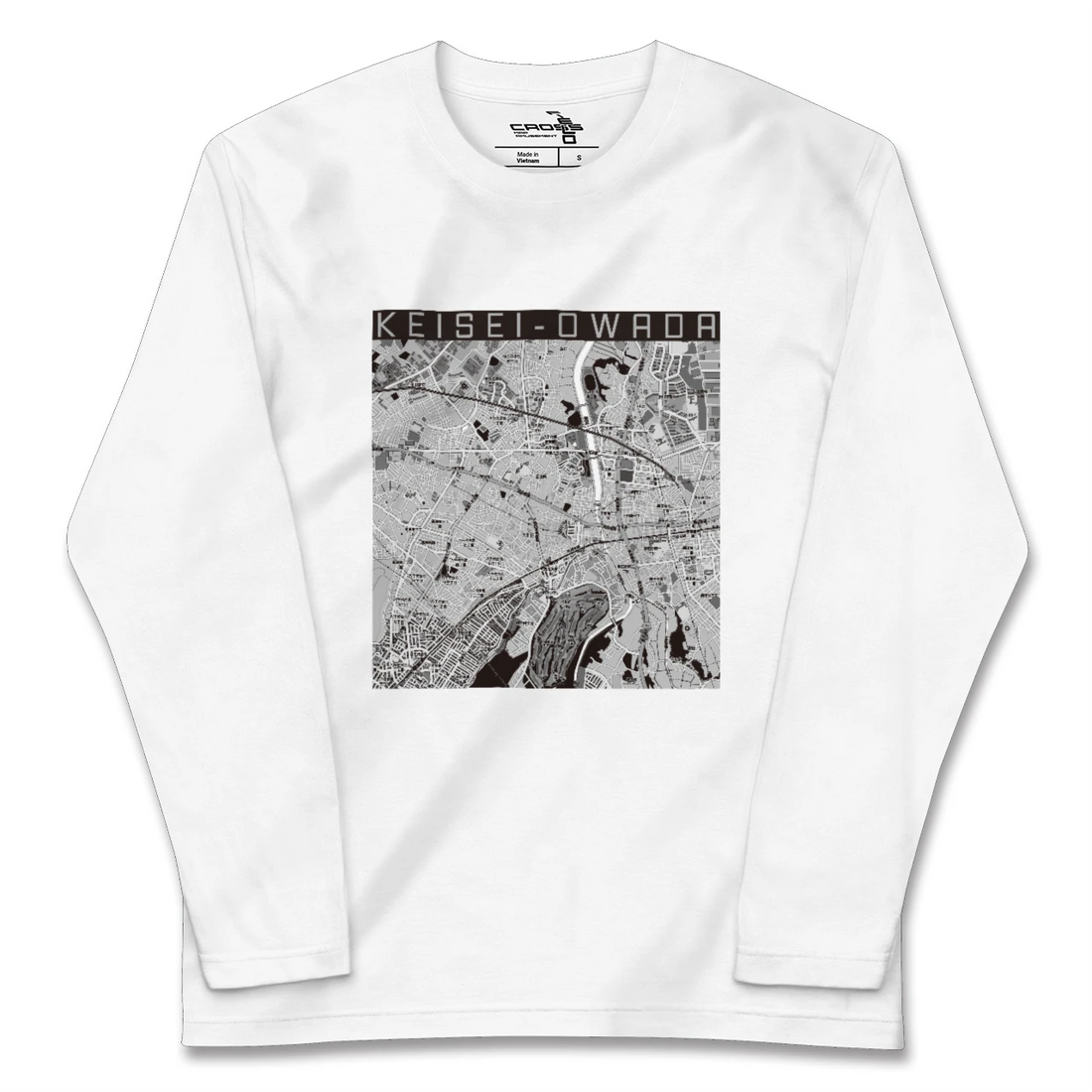 【京成大和田(千葉県)】地図柄ロングスリーブTシャツ