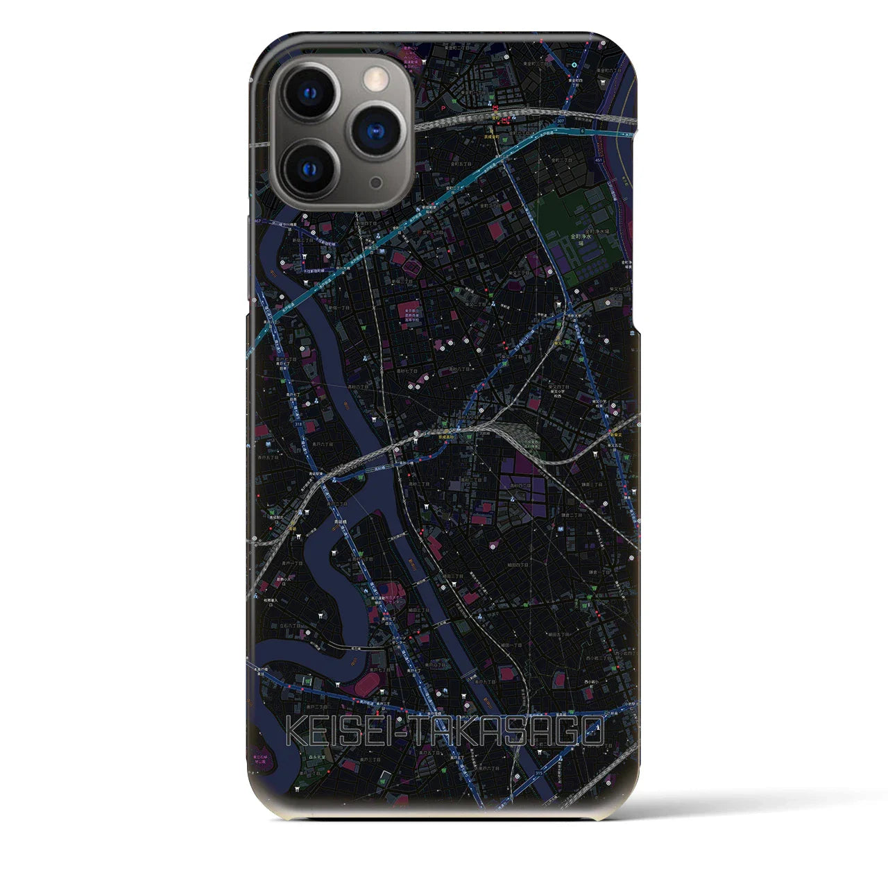 【京成高砂(東京都)】地図柄iPhoneケース(バックカバータイプ)