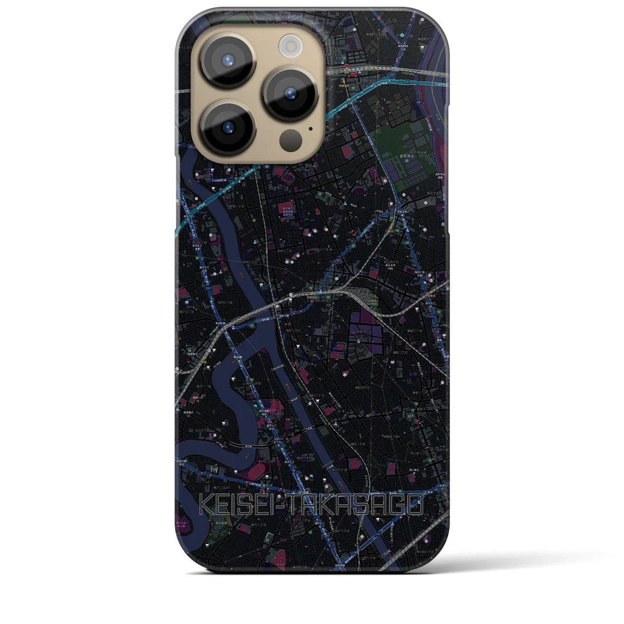【京成高砂(東京都)】地図柄iPhoneケース(バックカバータイプ)