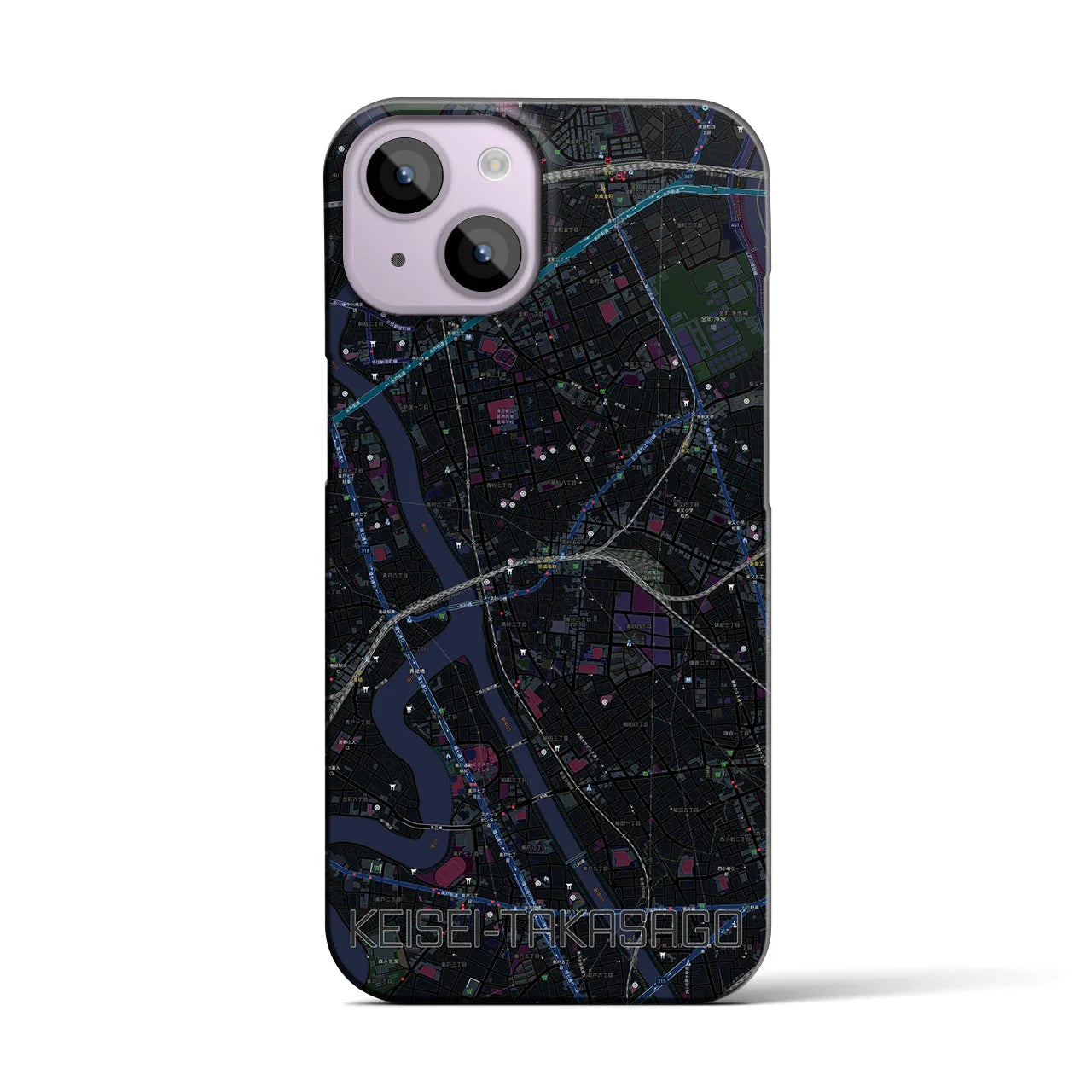 【京成高砂(東京都)】地図柄iPhoneケース(バックカバータイプ)