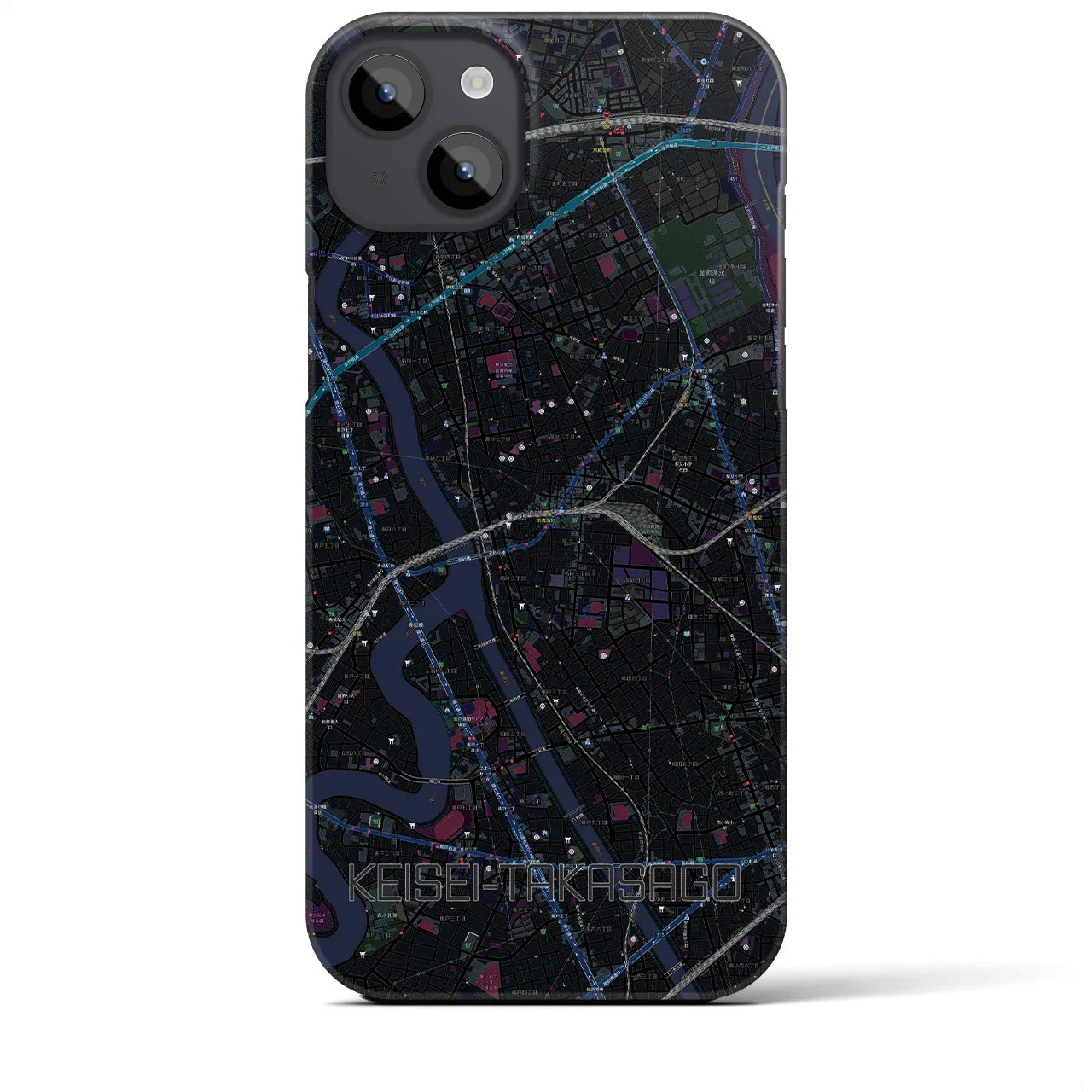 【京成高砂(東京都)】地図柄iPhoneケース(バックカバータイプ)