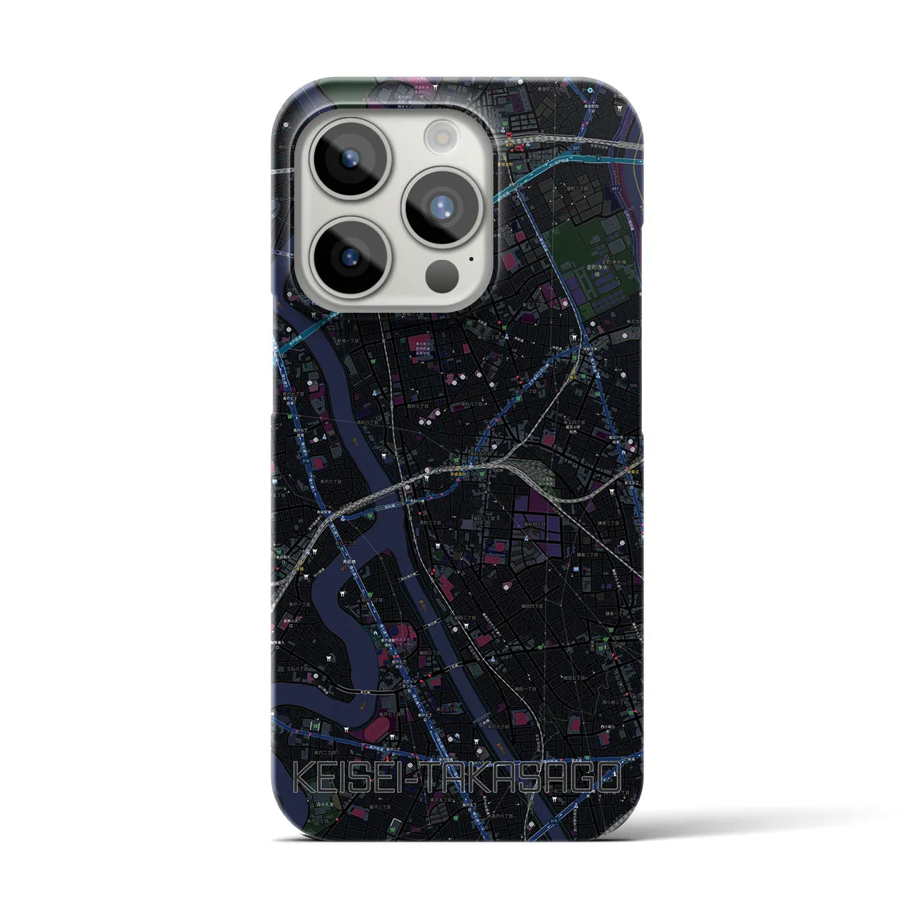 【京成高砂(東京都)】地図柄iPhoneケース(バックカバータイプ)