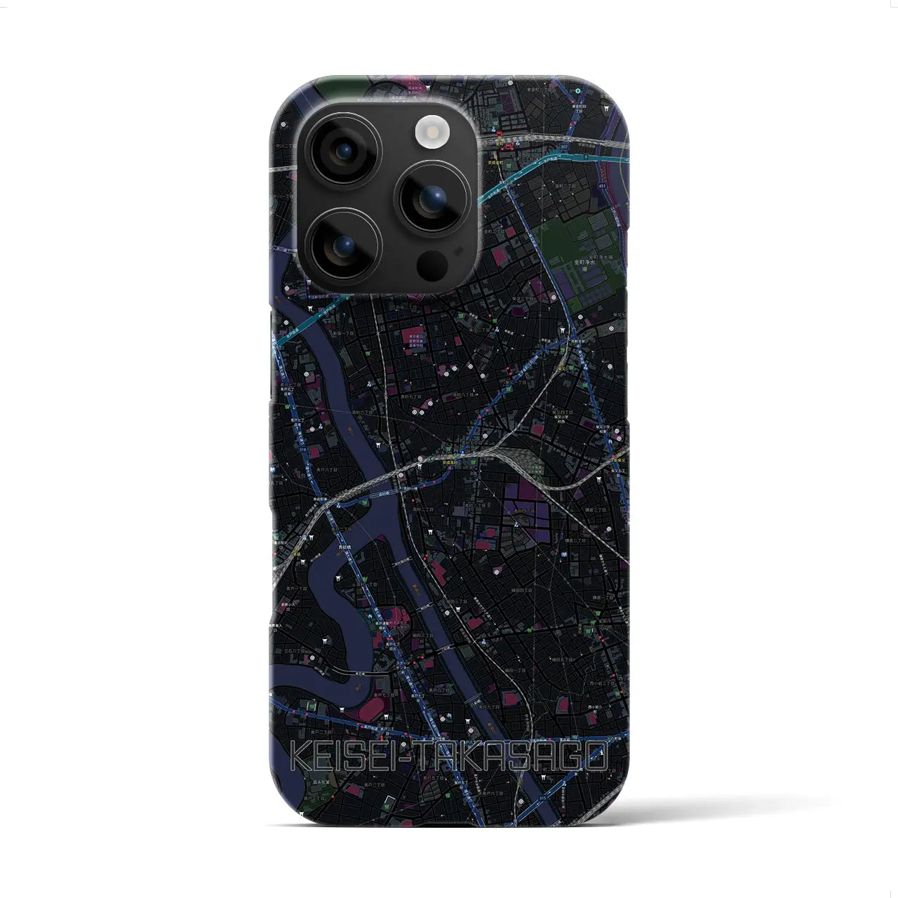 【京成高砂(東京都)】地図柄iPhoneケース(バックカバータイプ)