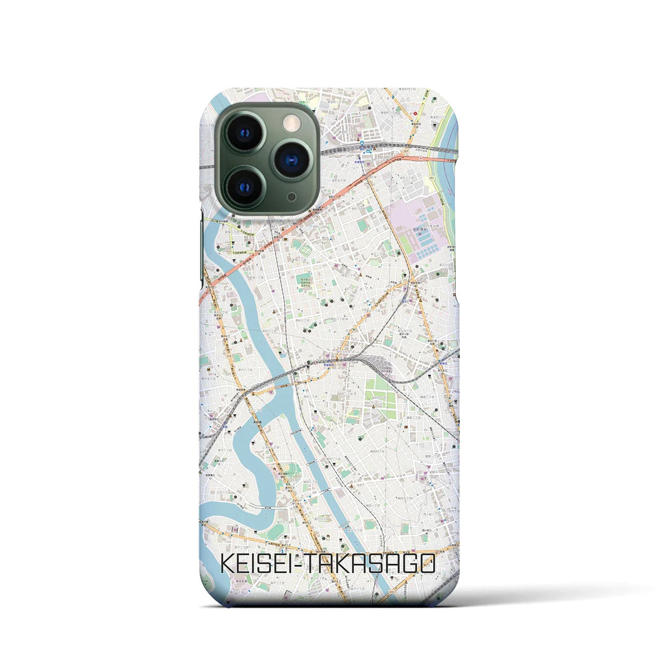 【京成高砂(東京都)】地図柄iPhoneケース(バックカバータイプ)