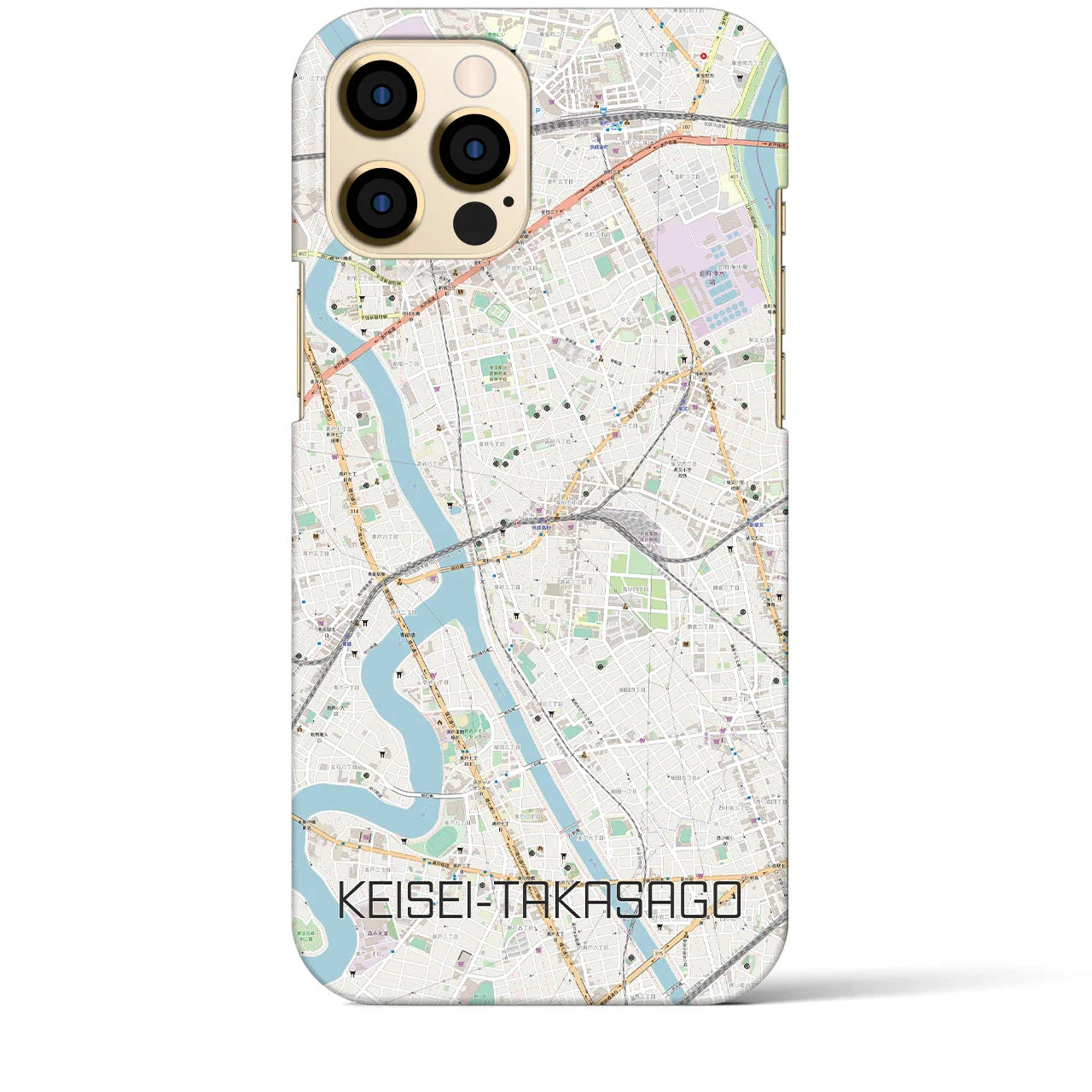 【京成高砂(東京都)】地図柄iPhoneケース(バックカバータイプ)