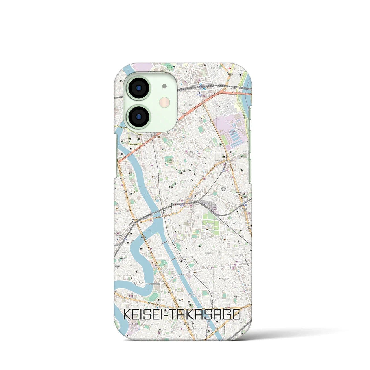 【京成高砂(東京都)】地図柄iPhoneケース(バックカバータイプ)
