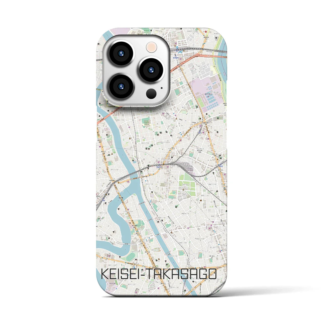 【京成高砂(東京都)】地図柄iPhoneケース(バックカバータイプ)