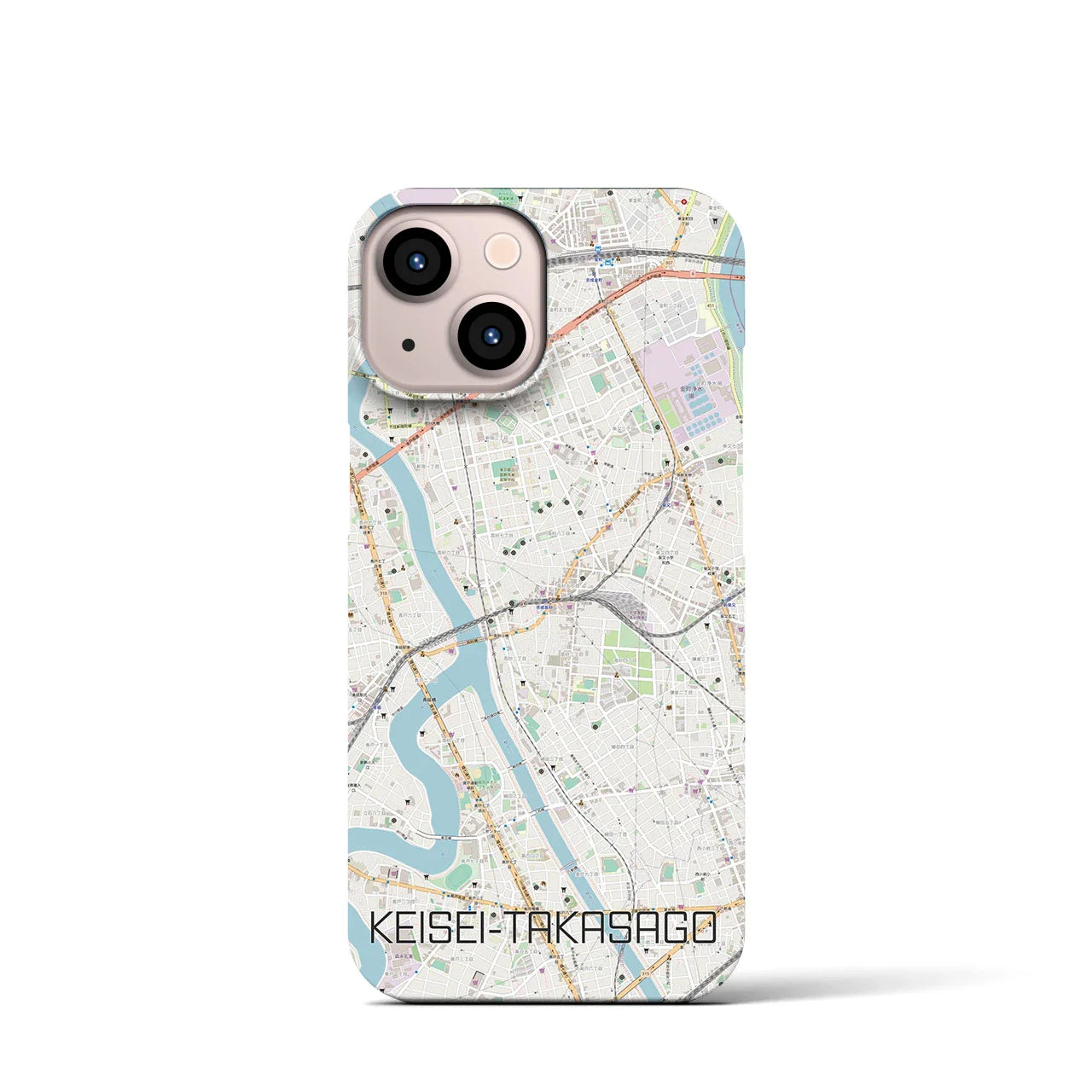 【京成高砂(東京都)】地図柄iPhoneケース(バックカバータイプ)
