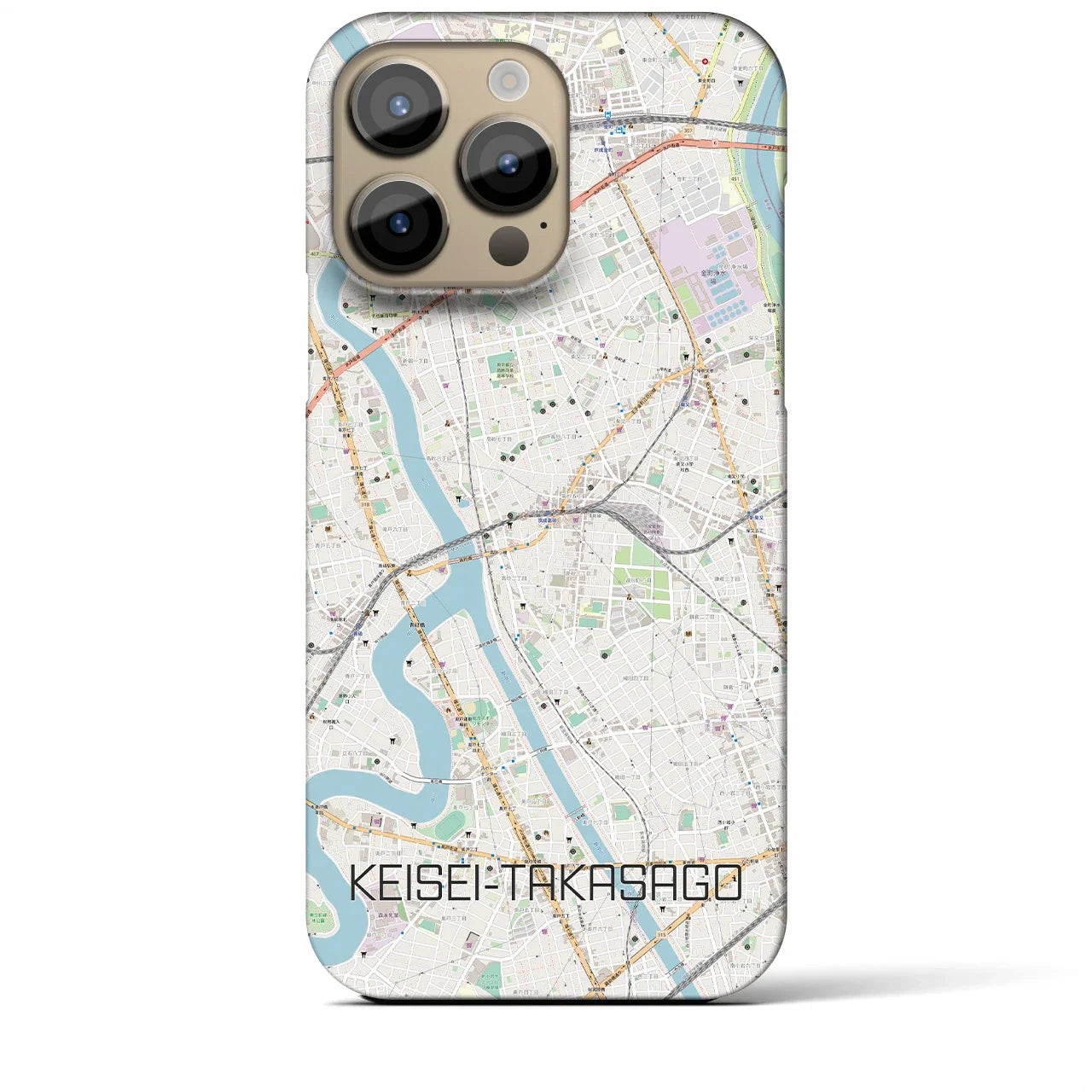 【京成高砂(東京都)】地図柄iPhoneケース(バックカバータイプ)