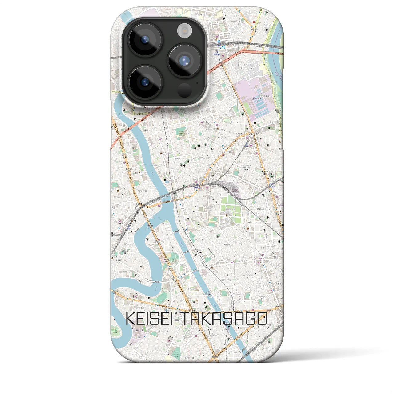 【京成高砂(東京都)】地図柄iPhoneケース(バックカバータイプ)