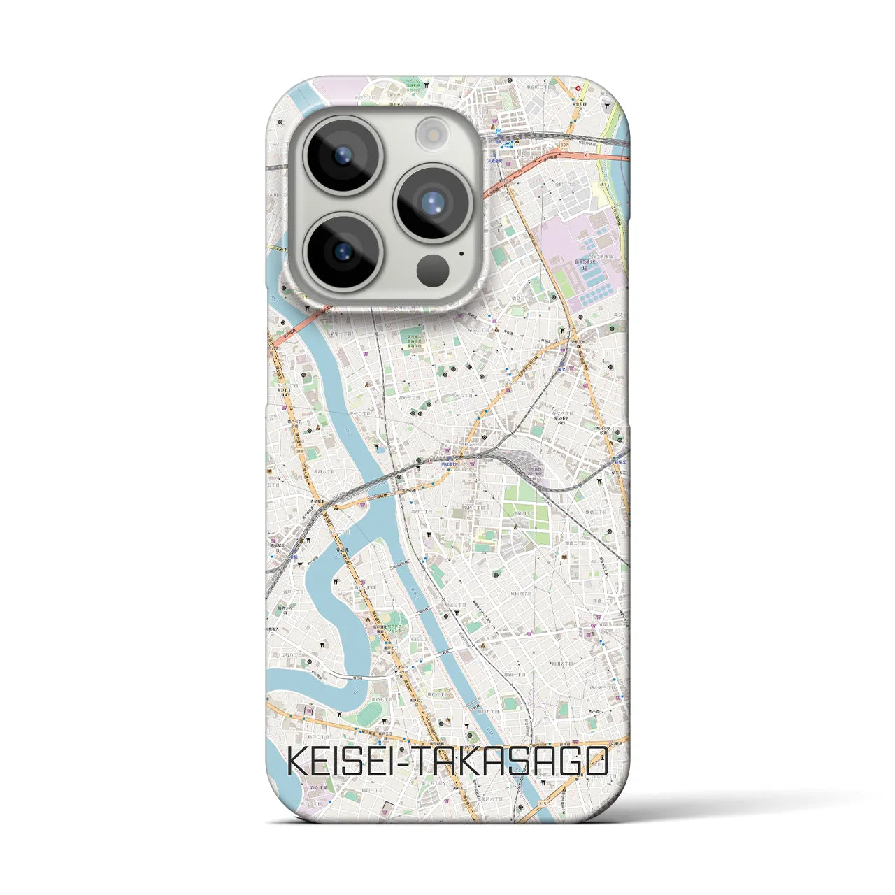 【京成高砂(東京都)】地図柄iPhoneケース(バックカバータイプ)