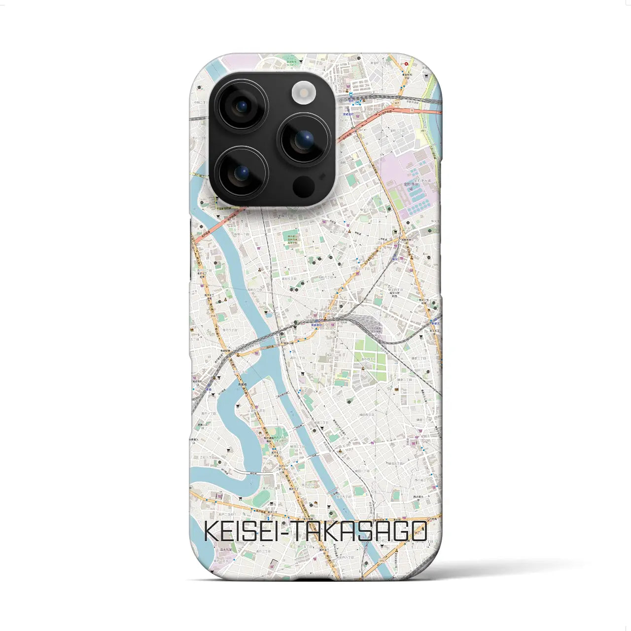 【京成高砂(東京都)】地図柄iPhoneケース(バックカバータイプ)