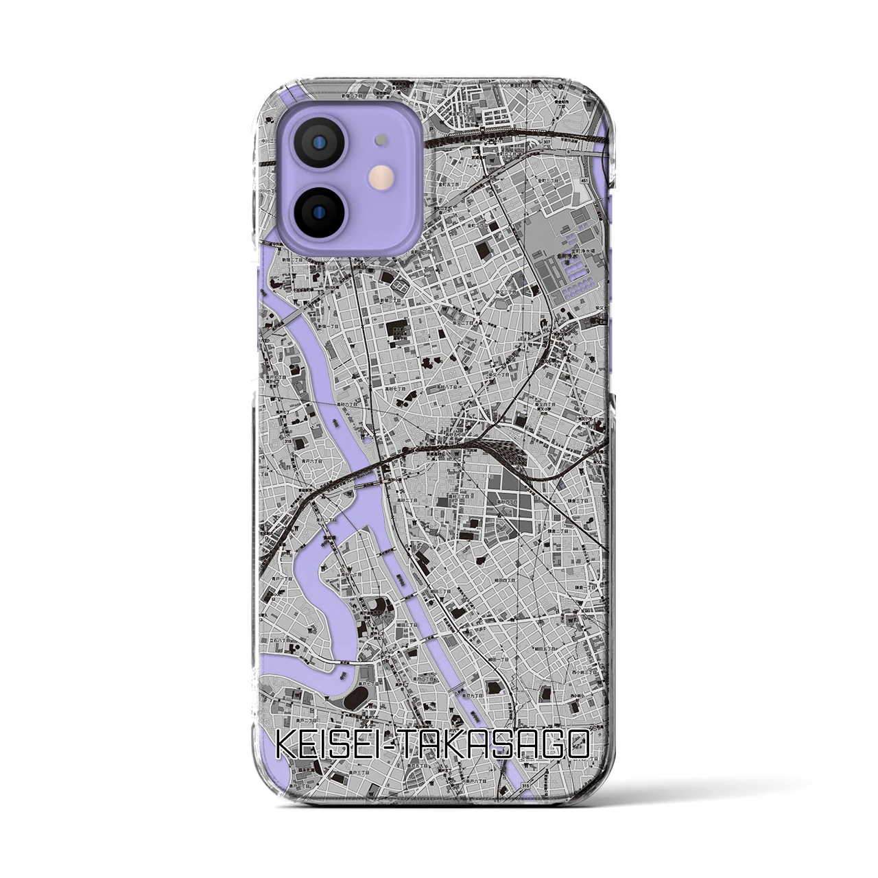 【京成高砂(東京都)】地図柄iPhoneケース(クリアタイプ)