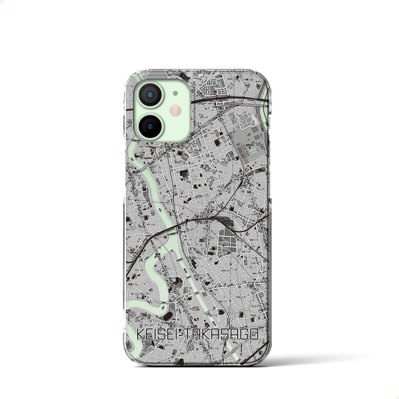 【京成高砂(東京都)】地図柄iPhoneケース(クリアタイプ)