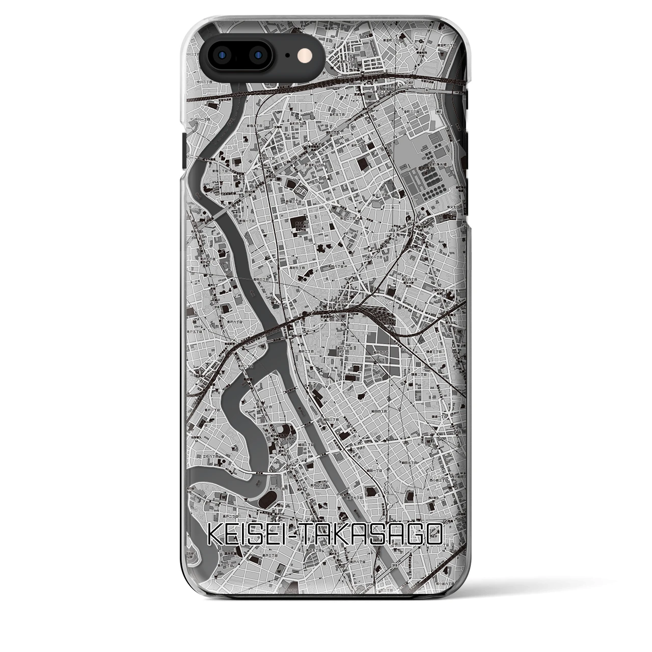 【京成高砂(東京都)】地図柄iPhoneケース(クリアタイプ)