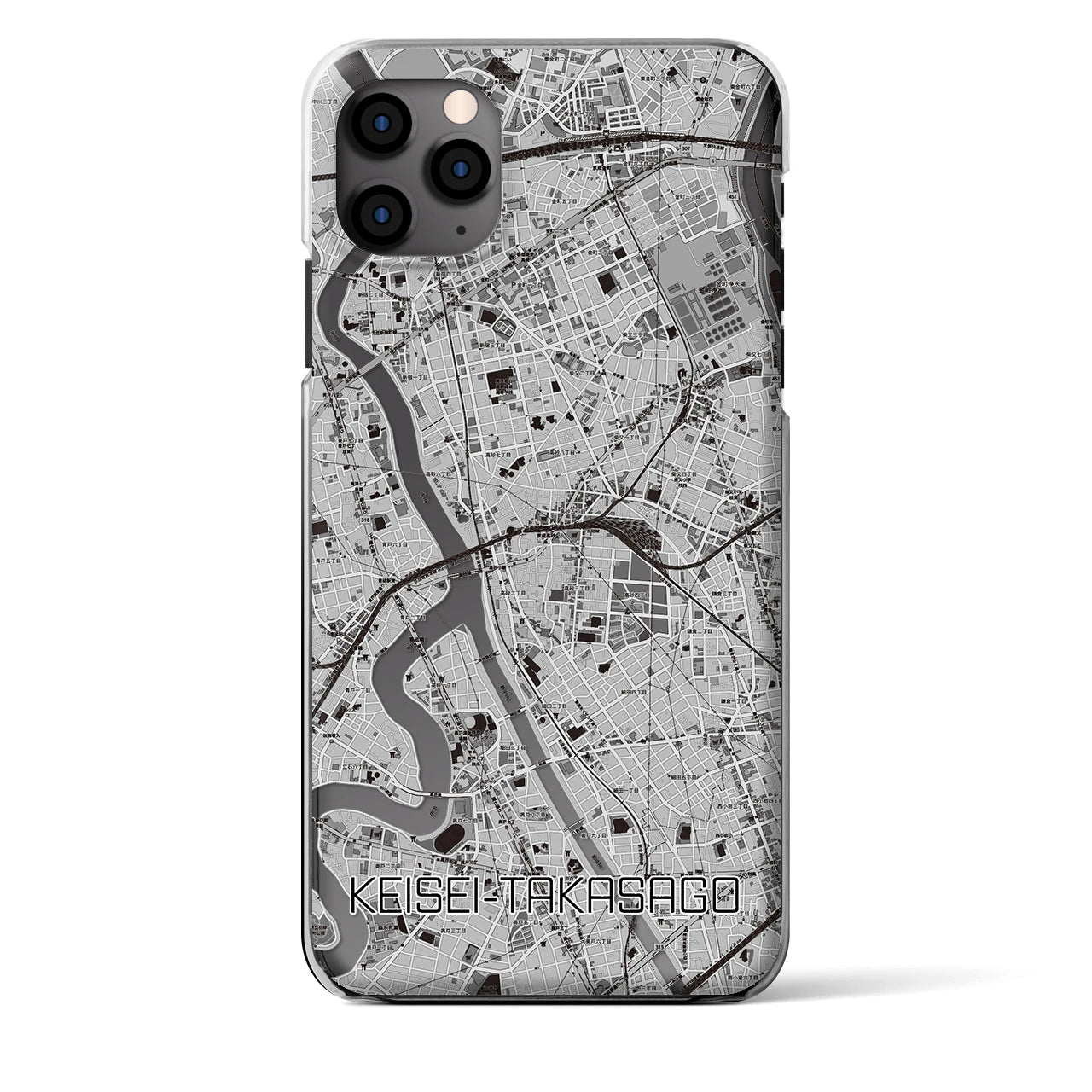 【京成高砂(東京都)】地図柄iPhoneケース(クリアタイプ)