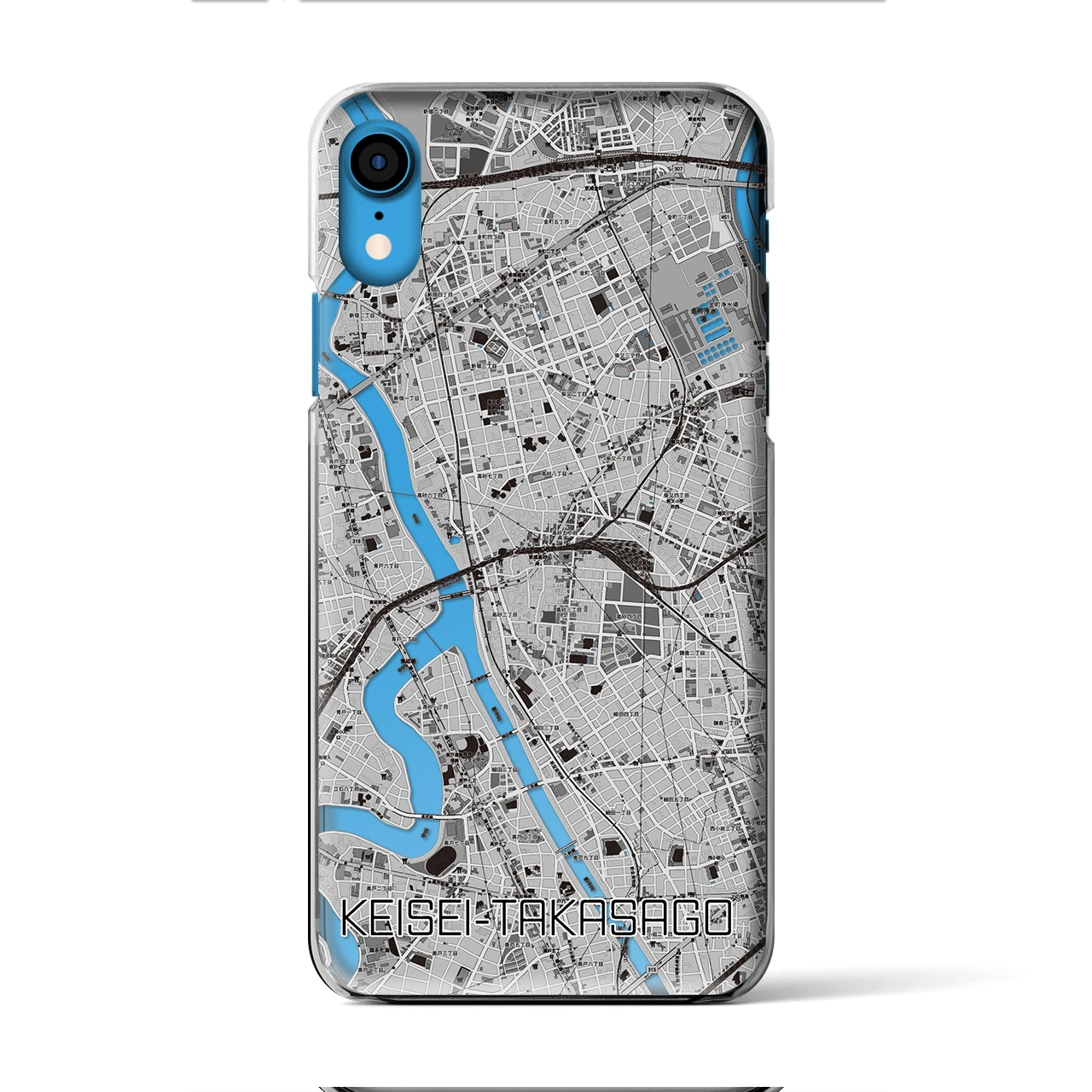 【京成高砂(東京都)】地図柄iPhoneケース(クリアタイプ)