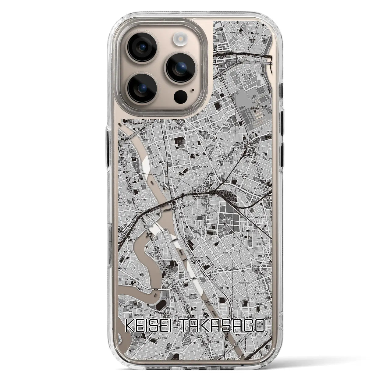 【京成高砂(東京都)】地図柄iPhoneケース(MagSafeタイプ)