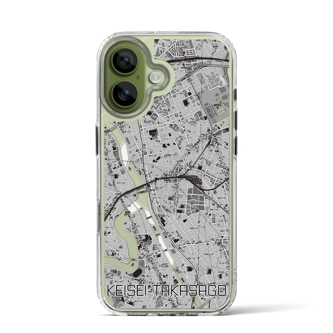 【京成高砂(東京都)】地図柄iPhoneケース(MagSafeタイプ)