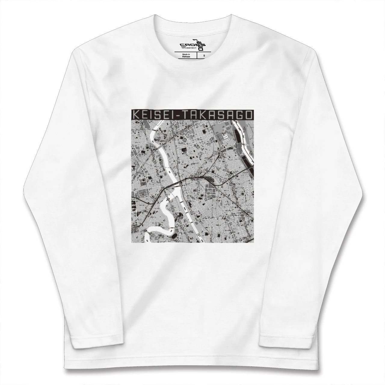 【京成高砂(東京都)】地図柄ロングスリーブTシャツ