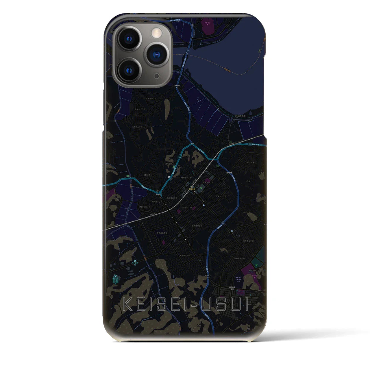 【京成臼井(千葉県)】地図柄iPhoneケース(バックカバータイプ)