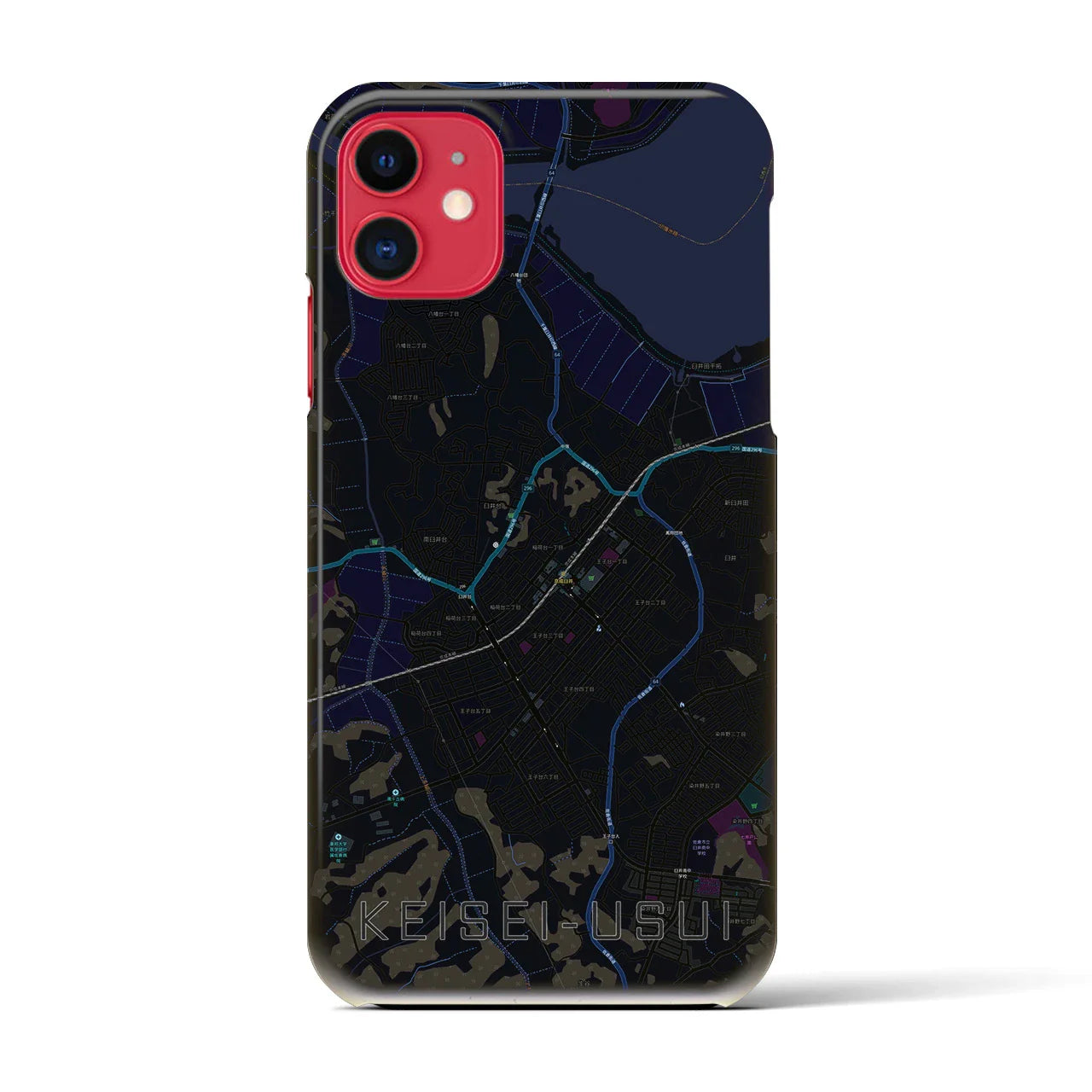 【京成臼井(千葉県)】地図柄iPhoneケース(バックカバータイプ)
