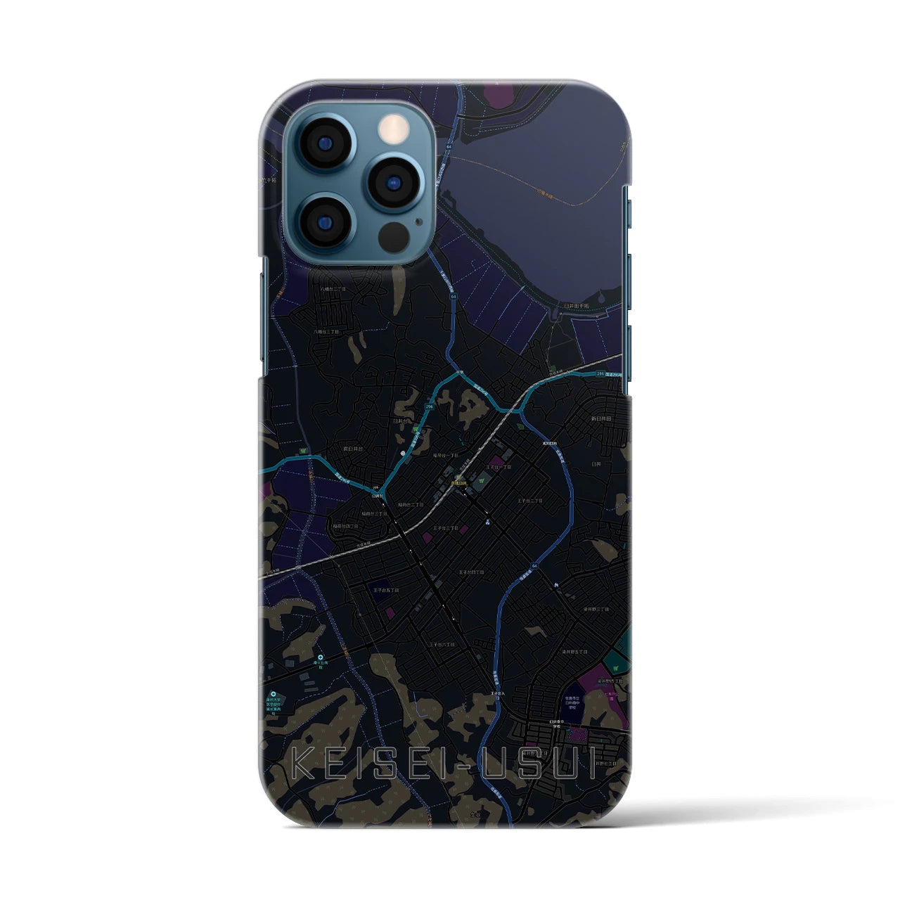 【京成臼井(千葉県)】地図柄iPhoneケース(バックカバータイプ)