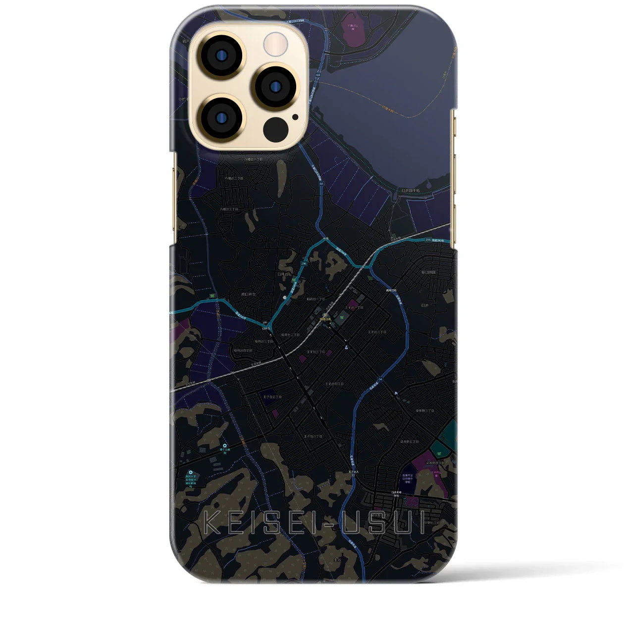 【京成臼井(千葉県)】地図柄iPhoneケース(バックカバータイプ)