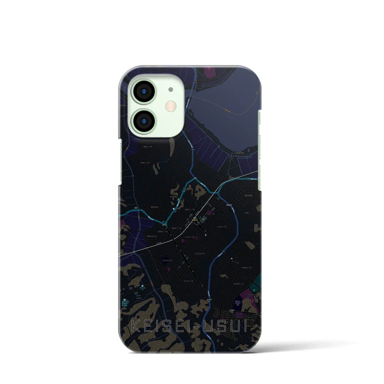 【京成臼井(千葉県)】地図柄iPhoneケース(バックカバータイプ)