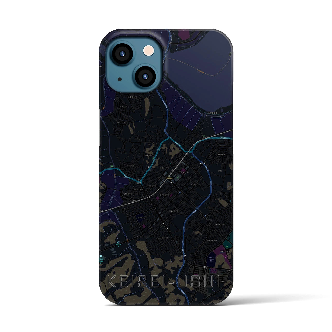 【京成臼井(千葉県)】地図柄iPhoneケース(バックカバータイプ)