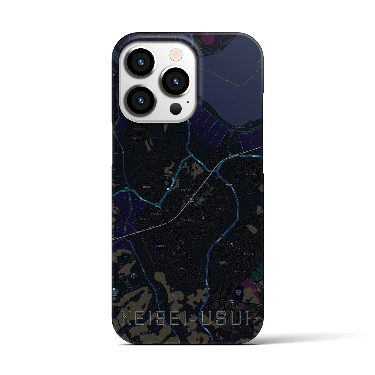 【京成臼井(千葉県)】地図柄iPhoneケース(バックカバータイプ)