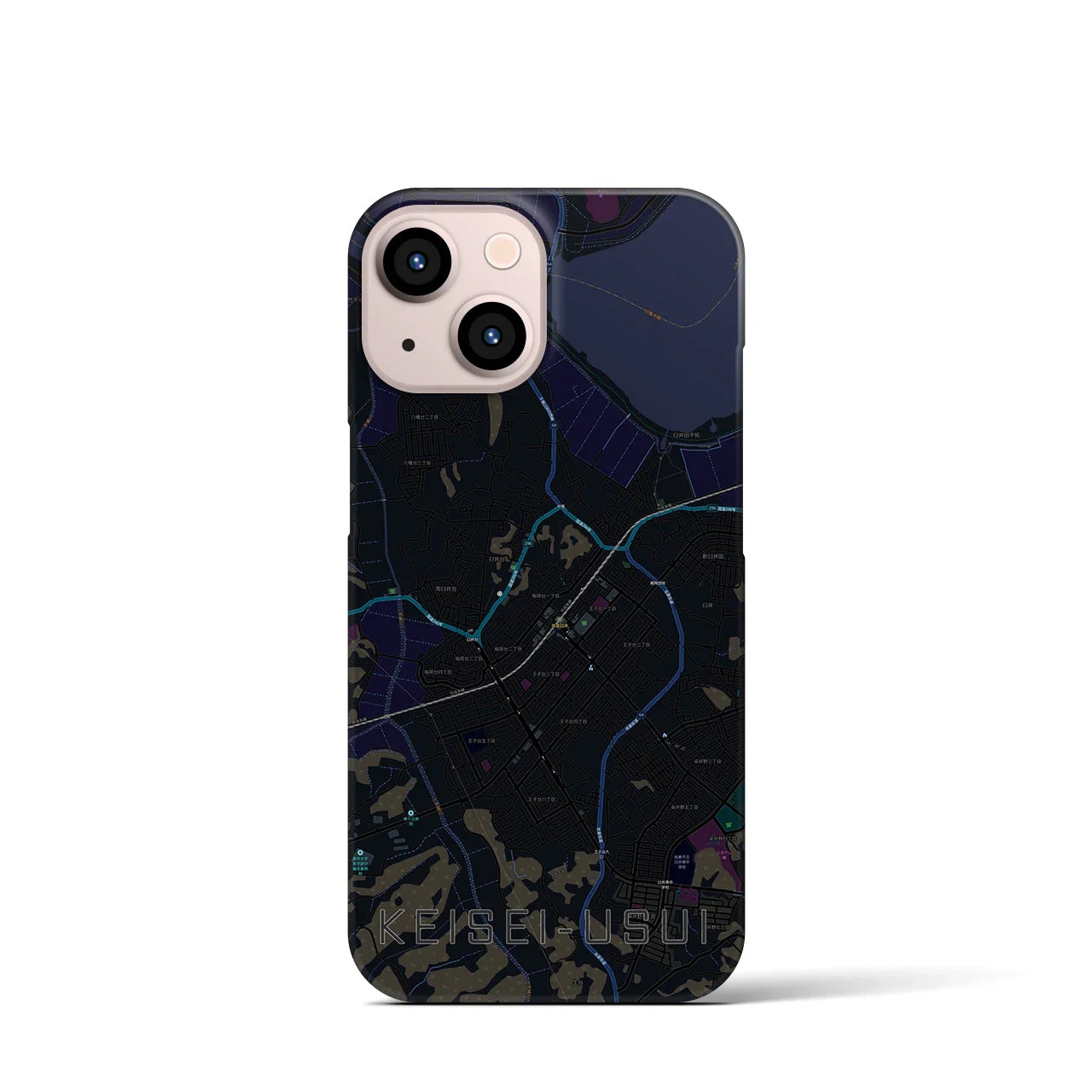 【京成臼井(千葉県)】地図柄iPhoneケース(バックカバータイプ)