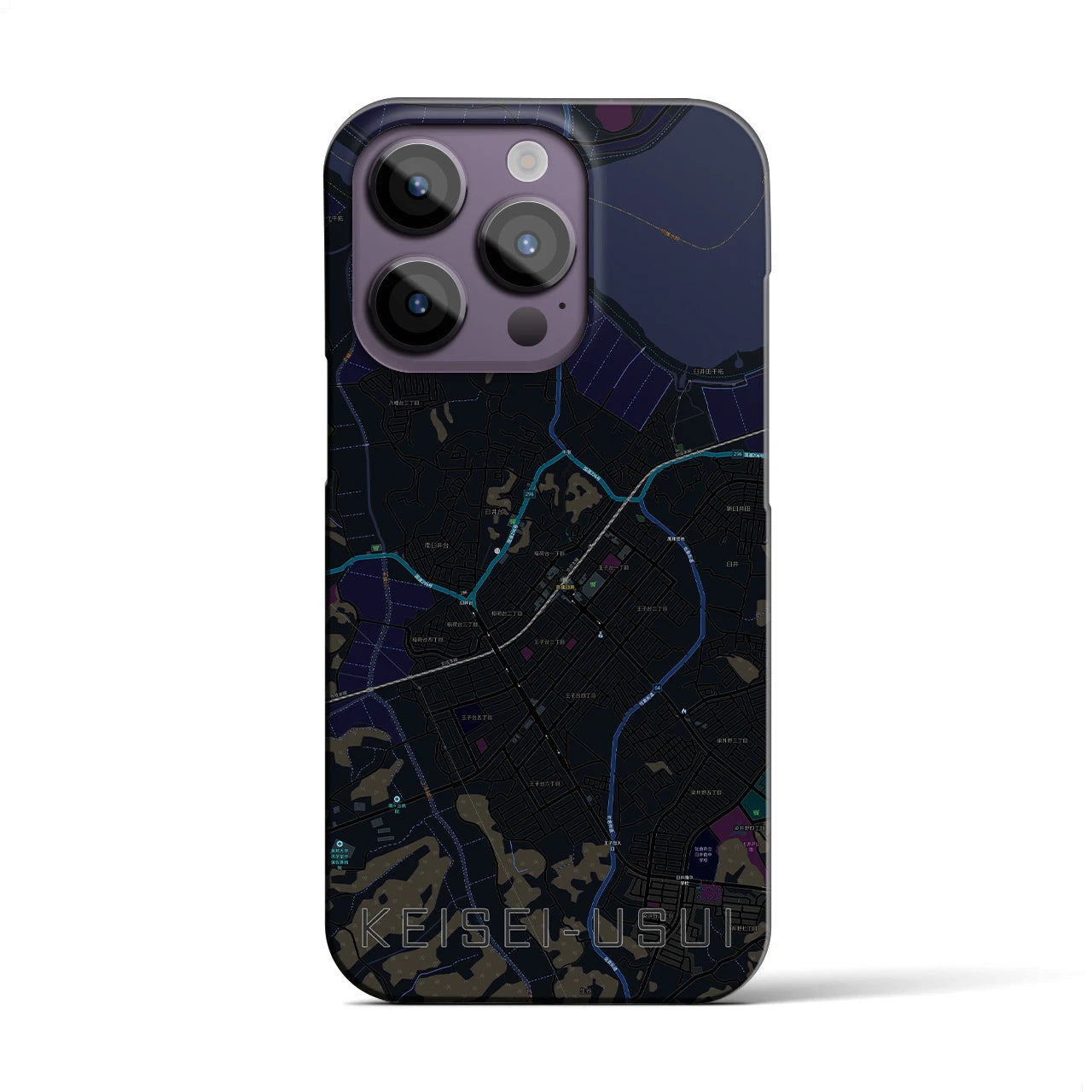 【京成臼井(千葉県)】地図柄iPhoneケース(バックカバータイプ)