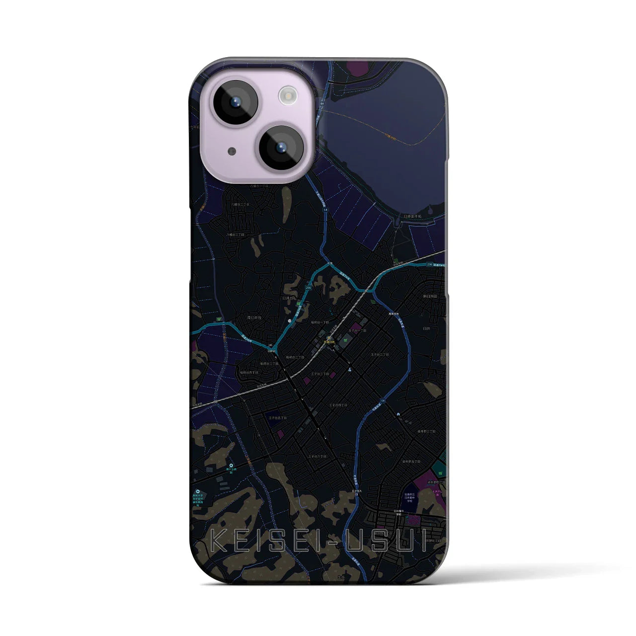 【京成臼井(千葉県)】地図柄iPhoneケース(バックカバータイプ)