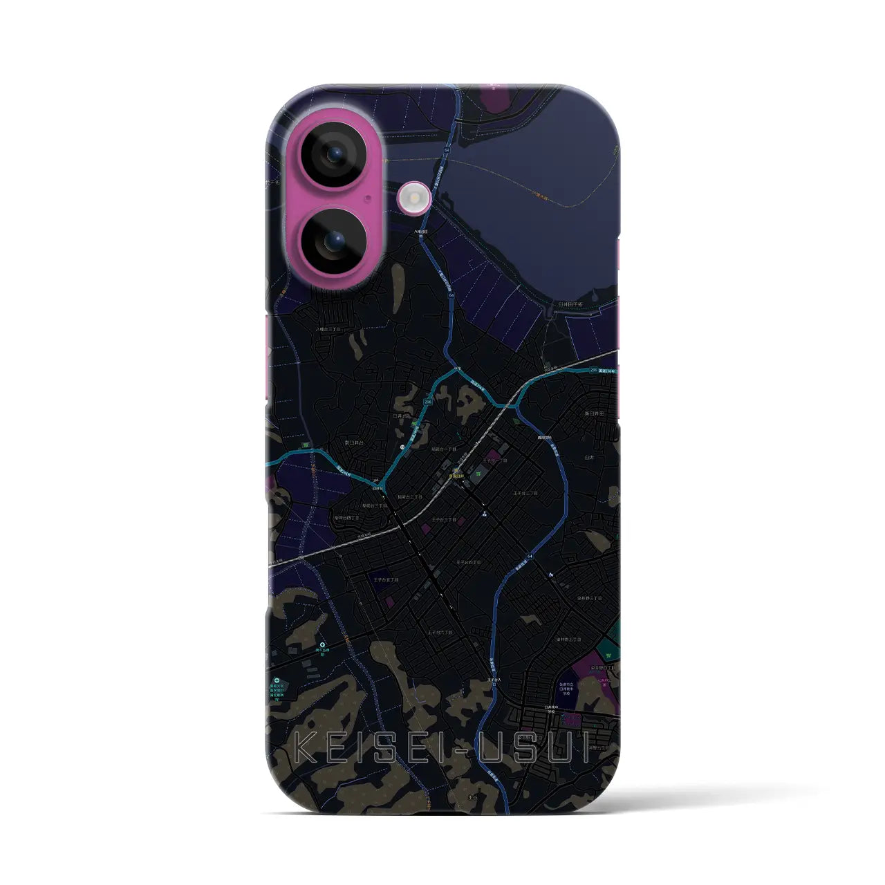 【京成臼井(千葉県)】地図柄iPhoneケース(バックカバータイプ)