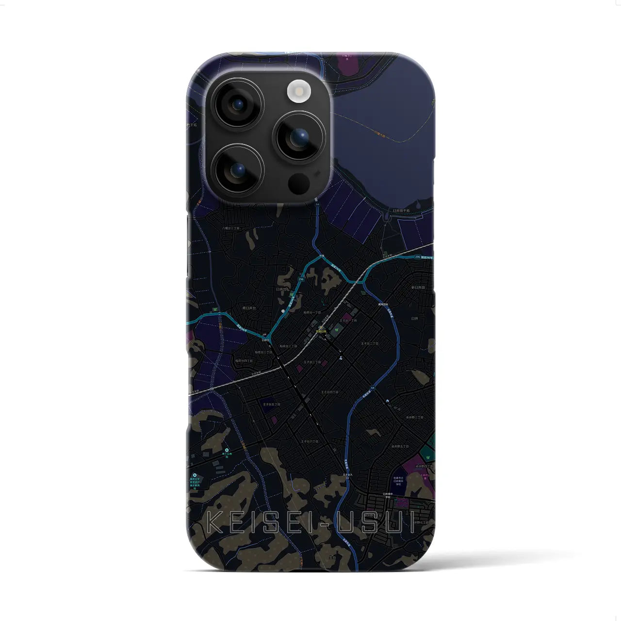 【京成臼井(千葉県)】地図柄iPhoneケース(バックカバータイプ)