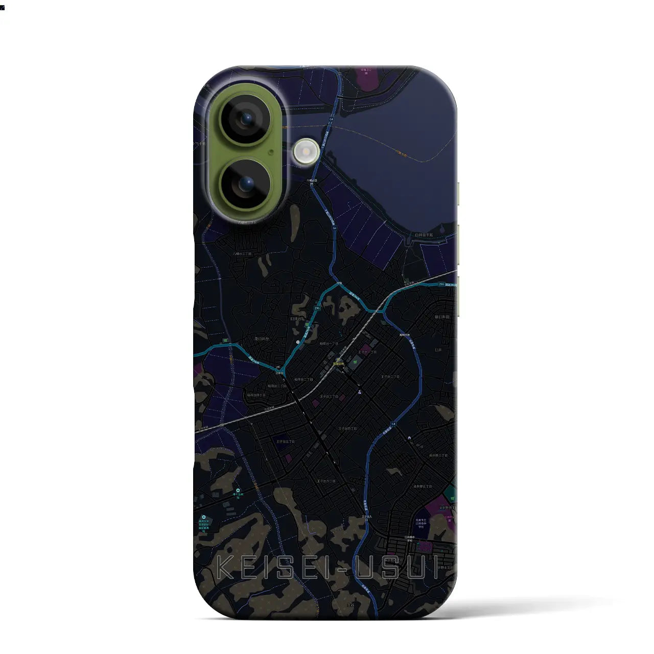 【京成臼井(千葉県)】地図柄iPhoneケース(バックカバータイプ)