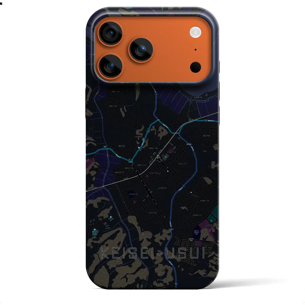 【京成臼井(千葉県)】地図柄iPhoneケース(バックカバータイプ)