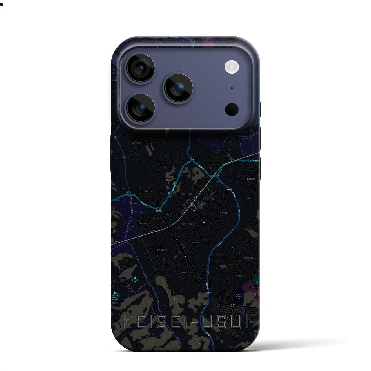 【京成臼井(千葉県)】地図柄iPhoneケース(バックカバータイプ)