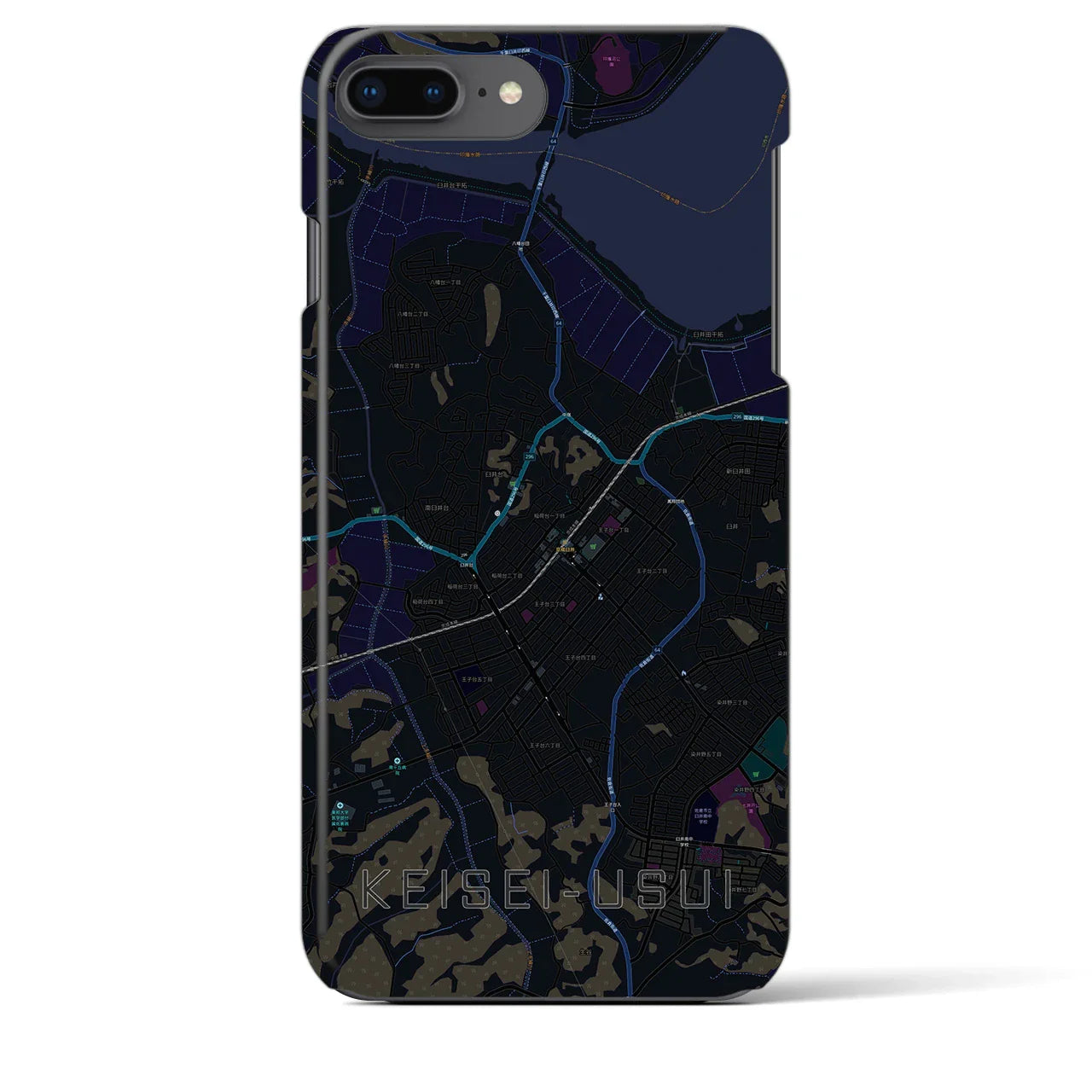 【京成臼井(千葉県)】地図柄iPhoneケース(バックカバータイプ)