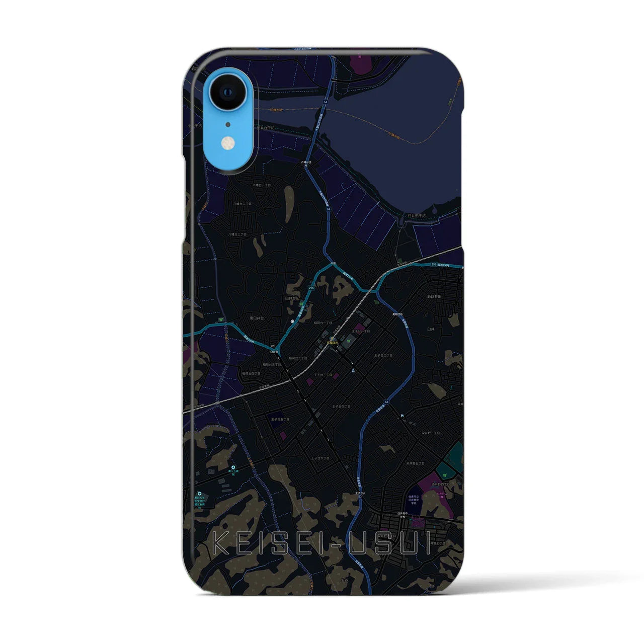 【京成臼井(千葉県)】地図柄iPhoneケース(バックカバータイプ)