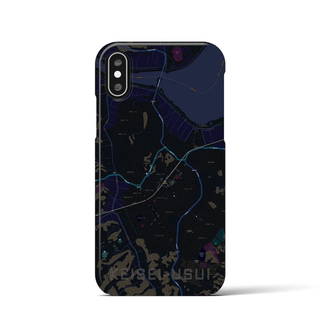 【京成臼井(千葉県)】地図柄iPhoneケース(バックカバータイプ)